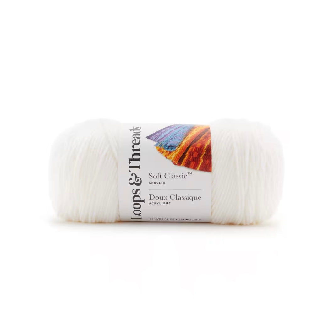 Soft Classic™ Solid Yarn by Loops & Threads ''White'' (MP196945)