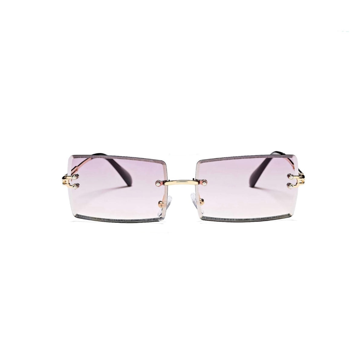 Cartierre Gradient Rectangle Rimless Sunglasses (9009596)
