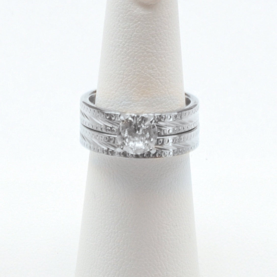 Silver Tone Engagement Ring Only (1018S)