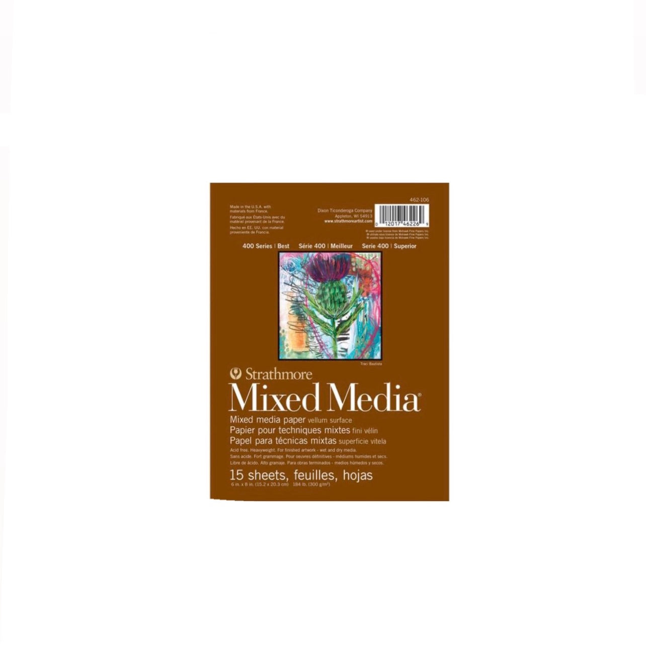 Strathmore 400 Series White Mixed Media Paper Pad 6 X 8 (MP232768)