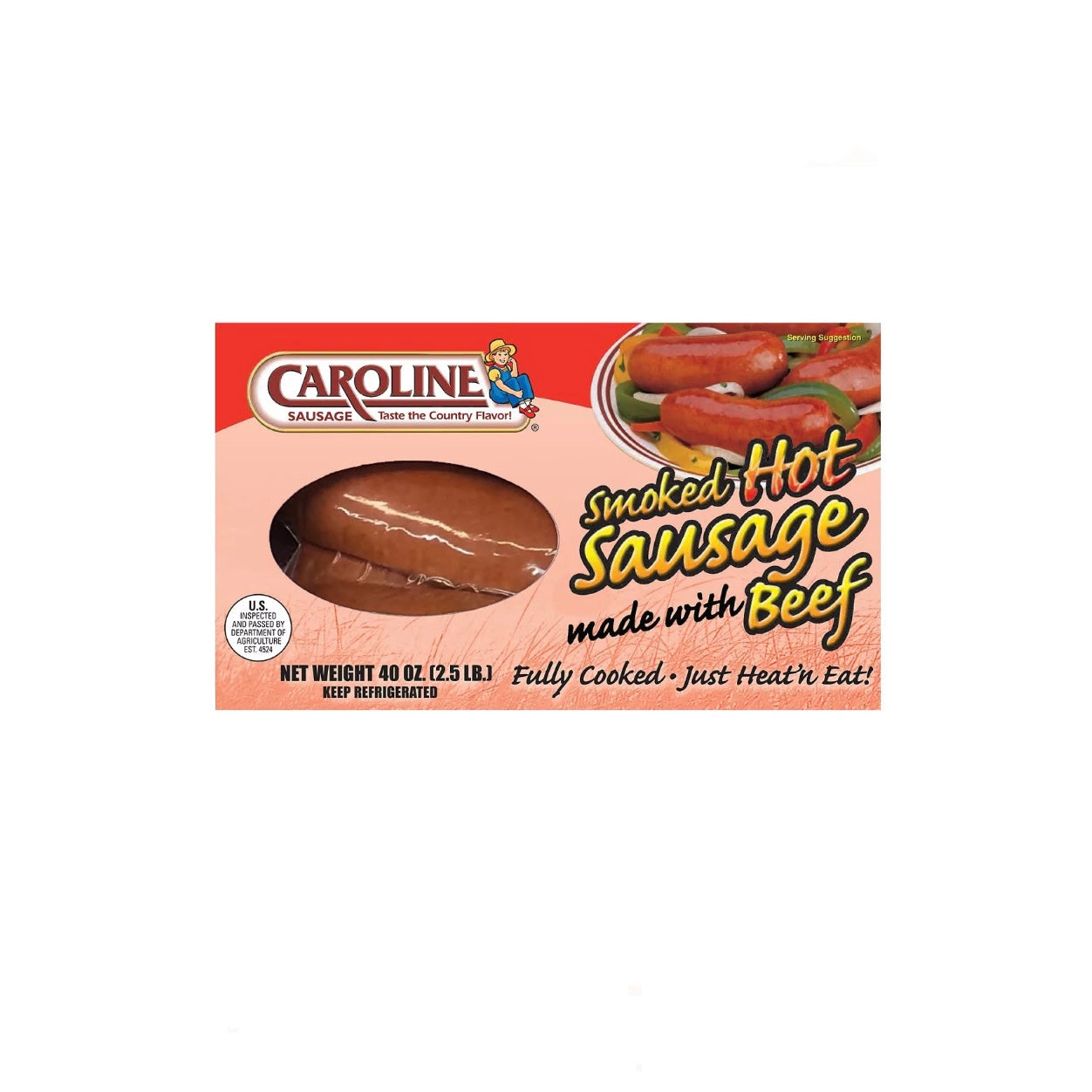 Carolines Hot Beef Smoked Sausage (B985010A)