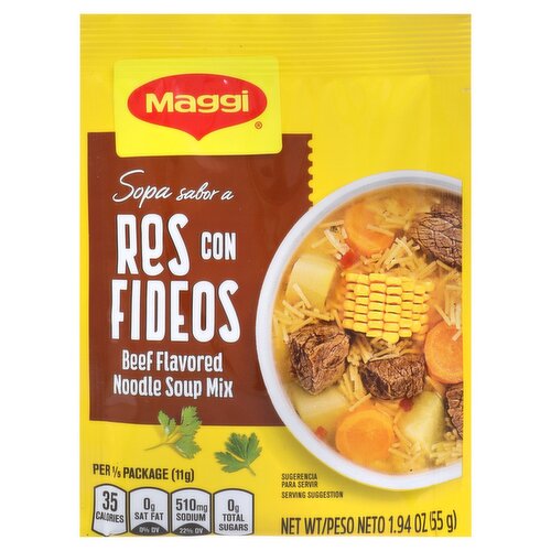 Maggi Beef Flavored Noodle Soup Mix 1.94oz 28000956233