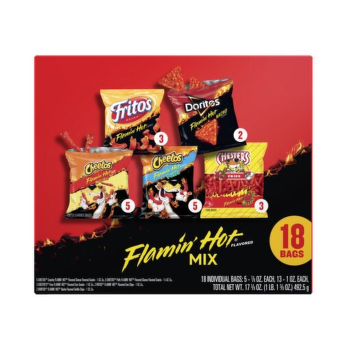 Frito Lay Snacks Flamin' Hot Mix 18 Pack 18oz (6009002)