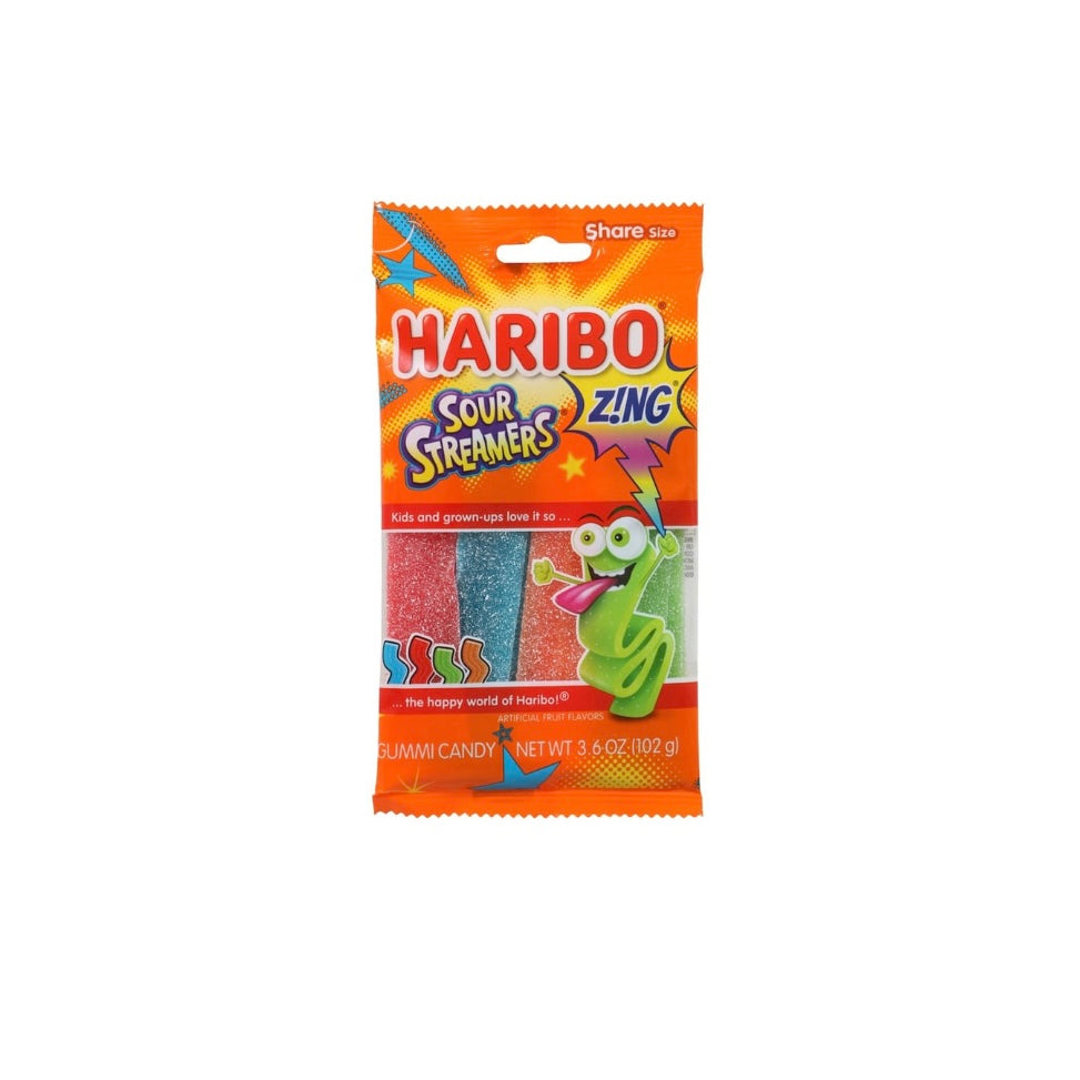 Haribo Sour Streamers Gummi Candies 3.6oz 284783