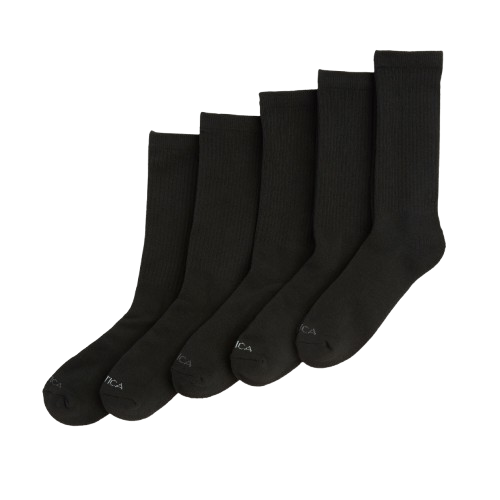 Nautica Athletic Black Core Basic Crew socks 5pk (5264528)