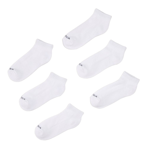 Nautica Athletic White Core Basic Quarter socks 6pk (6808547)