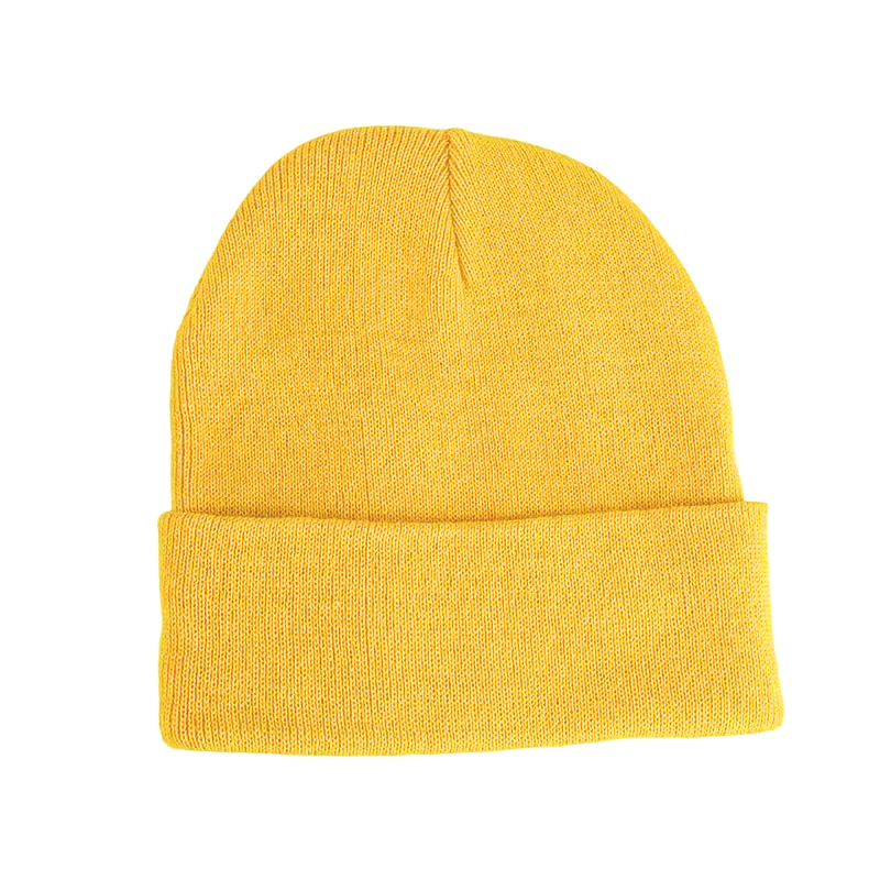 Knitted Beanie Hat Yellow (Bea-707)