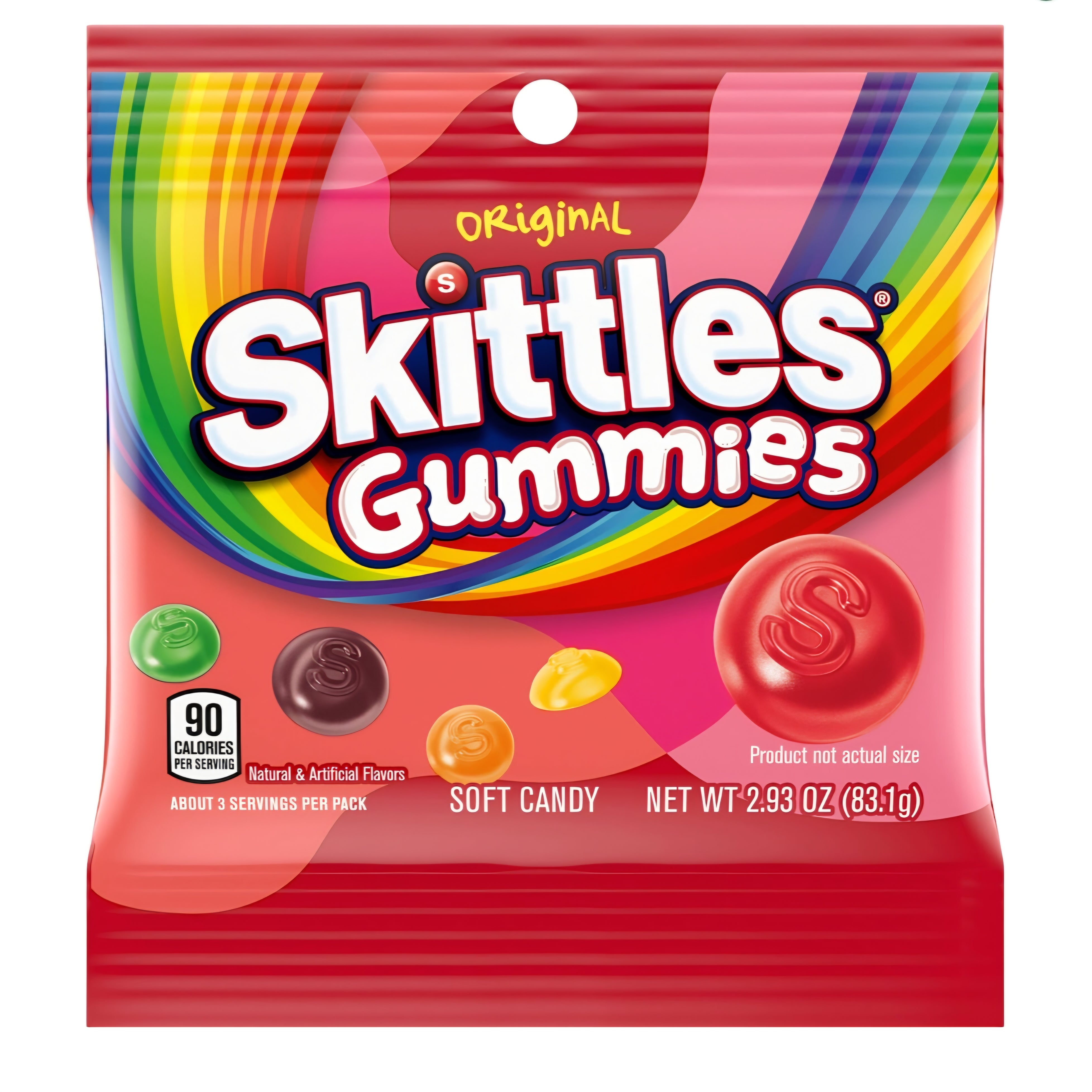 SKITTLES Original Gummy Candy 2.93oz 330612