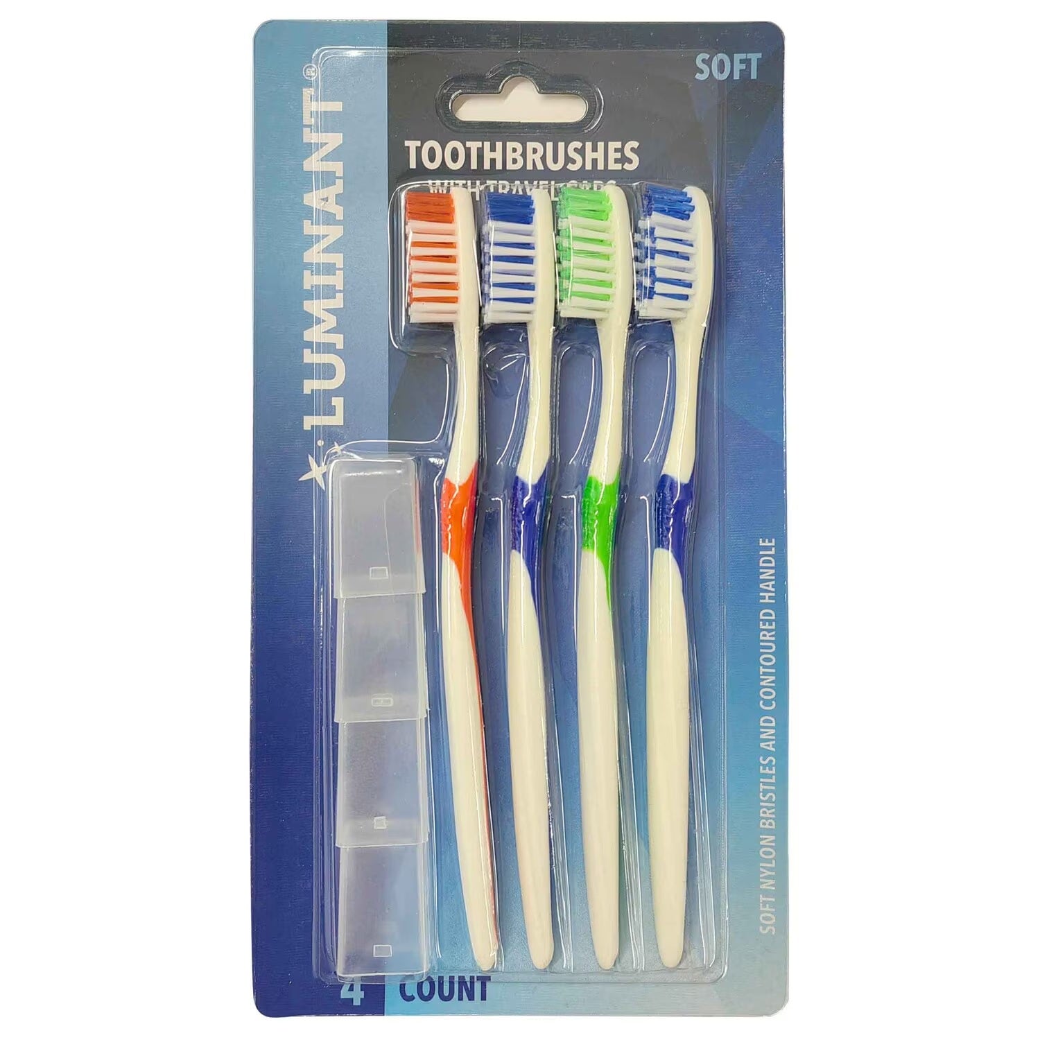 Ultra Soft Toothbrushes with Travel Caps, 4-ct. 333702