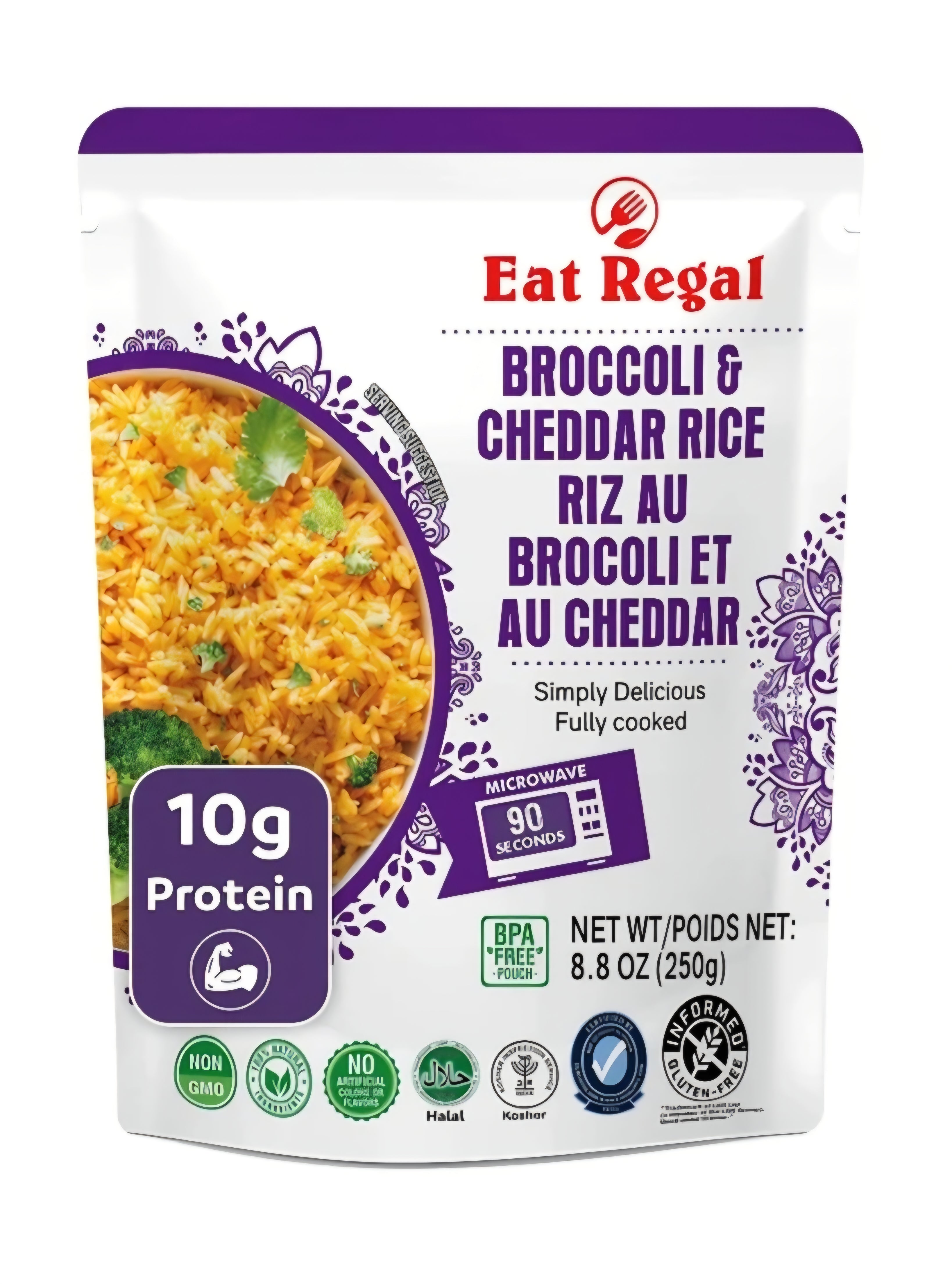 Eat Regal Gourmet Broccoli Cheddar Rice 8.8oz SKU 390273