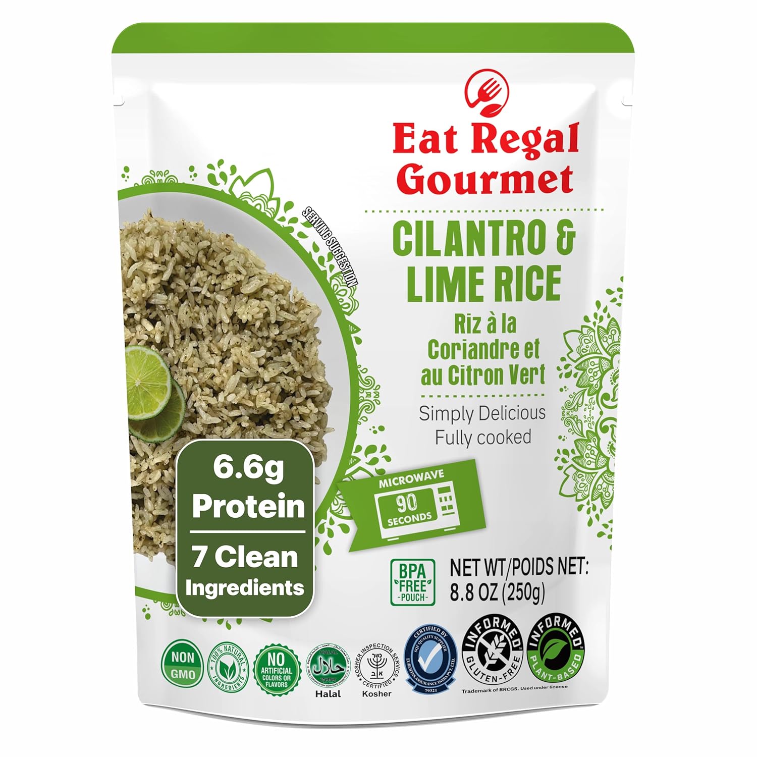 Eat Regal Gourmet Cilantro Lime Rice 8.8oz SKU 390274
