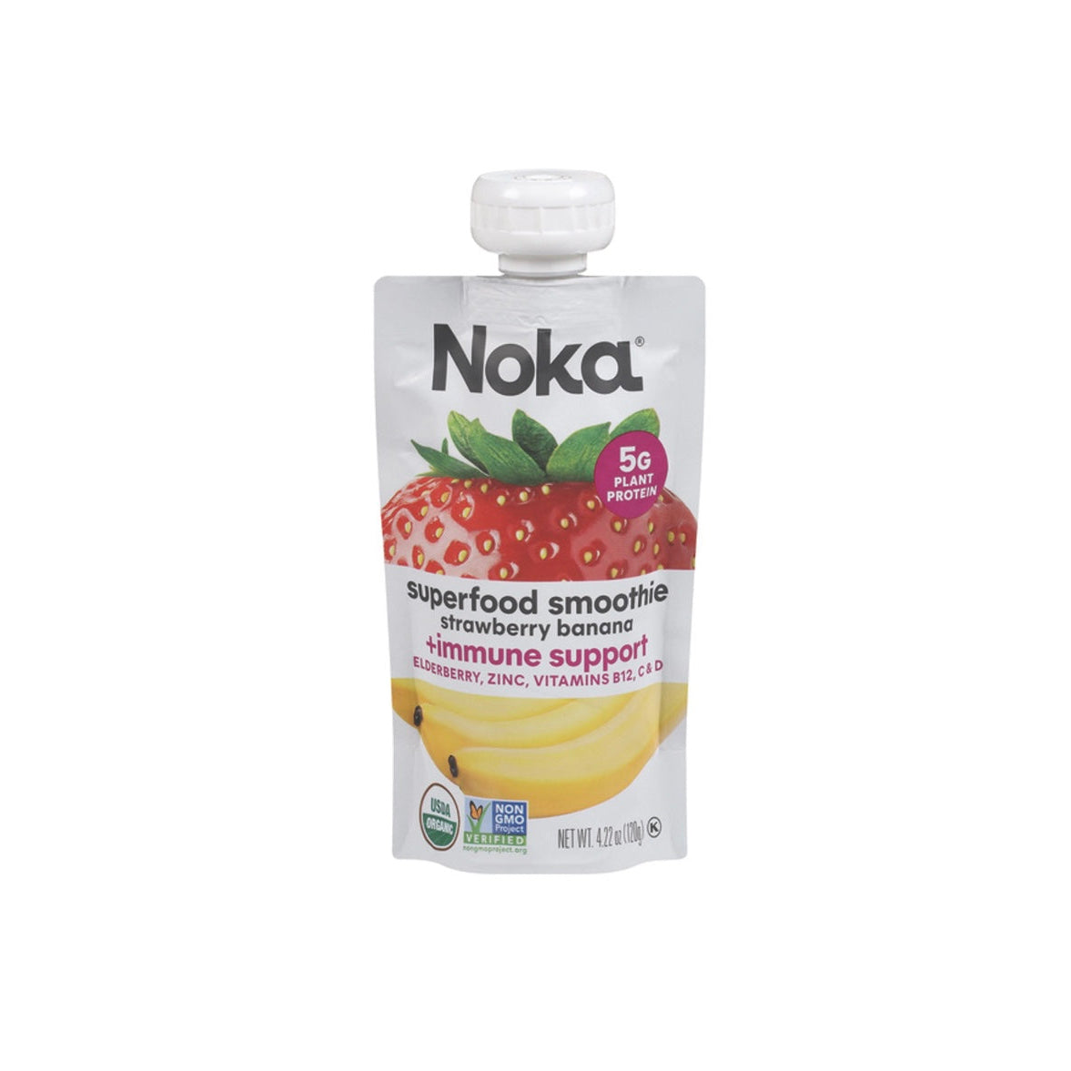 Noka Superfood Smoothie Strawberry Banana 4.22oz (851554006068)