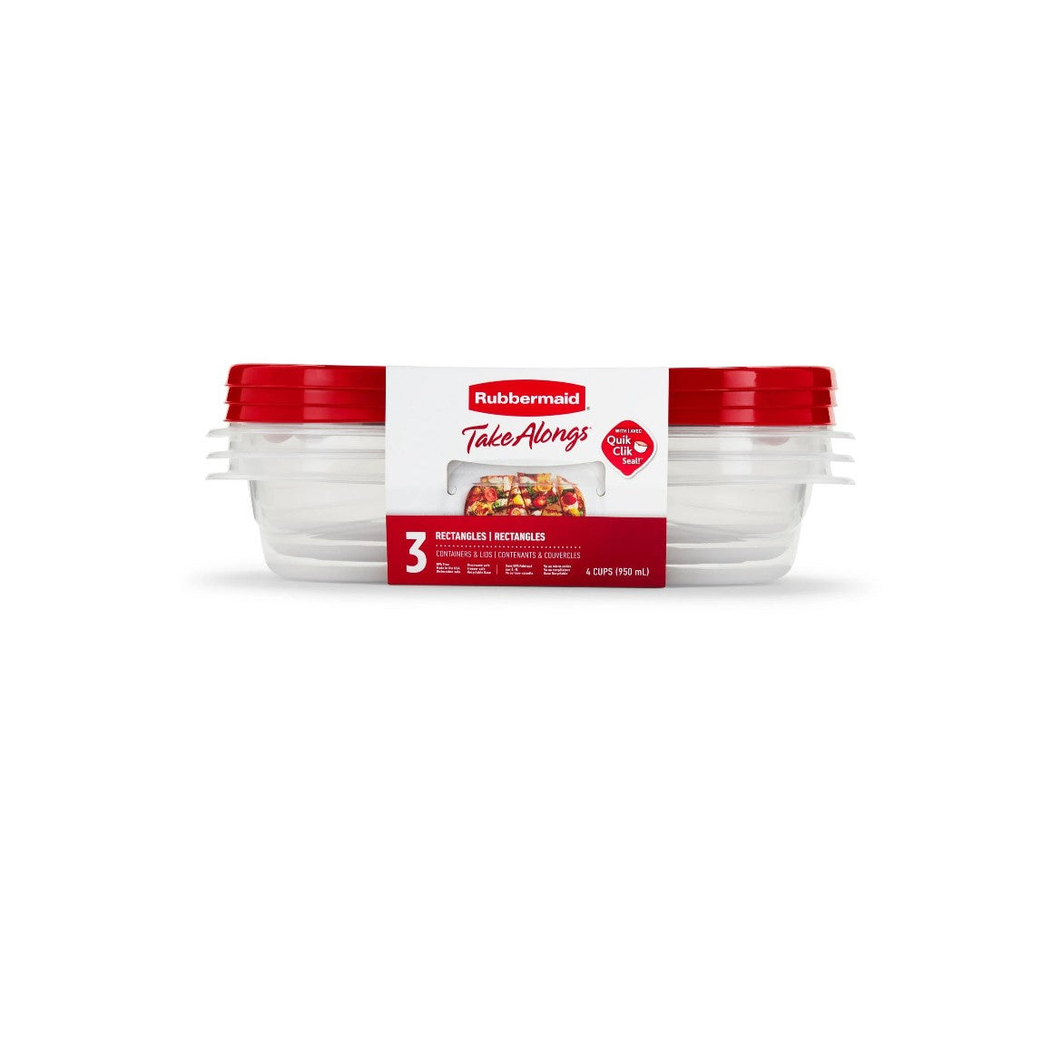 Rubbermaid 3 Square 4 Cups (9480888-3)