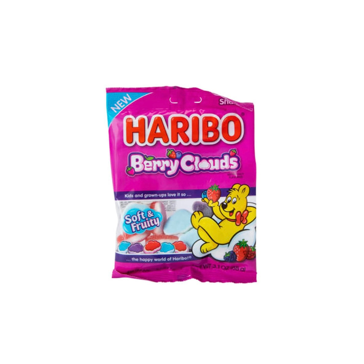 Haribo Berry Clouds Gummi Candies 3.1oz 361578