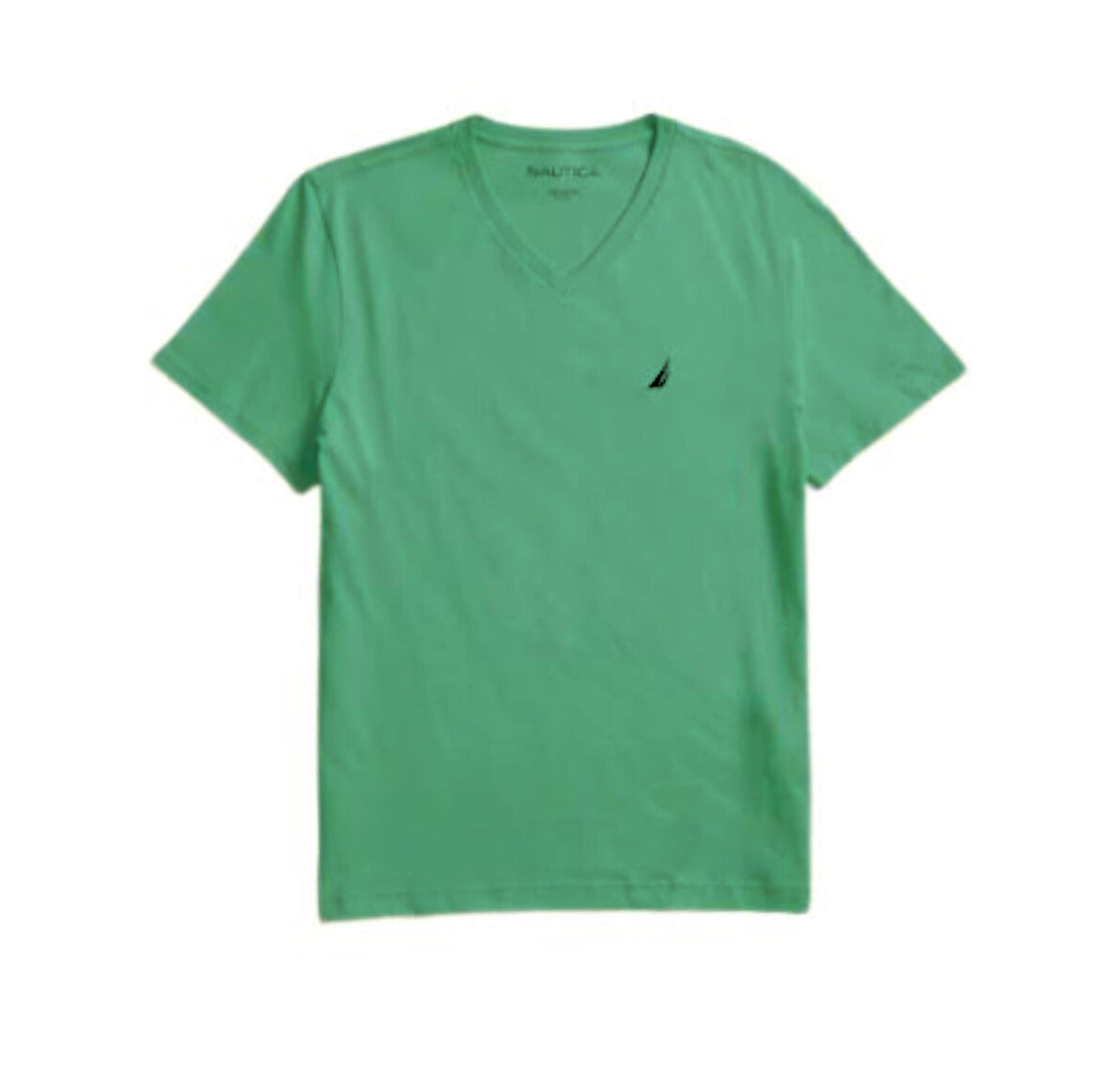 Nautica Solid V-Neck T-Shirt Green Apple (2328379)