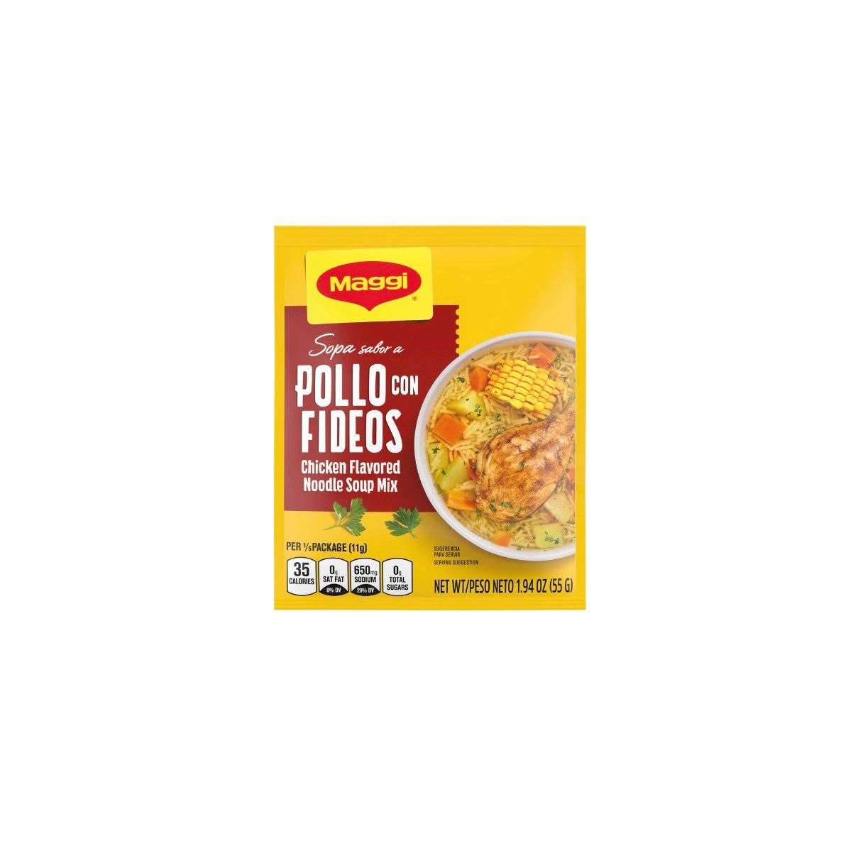 Maggi Chicken Flavored Noodle Soup Mix 1.94oz (28000659615)