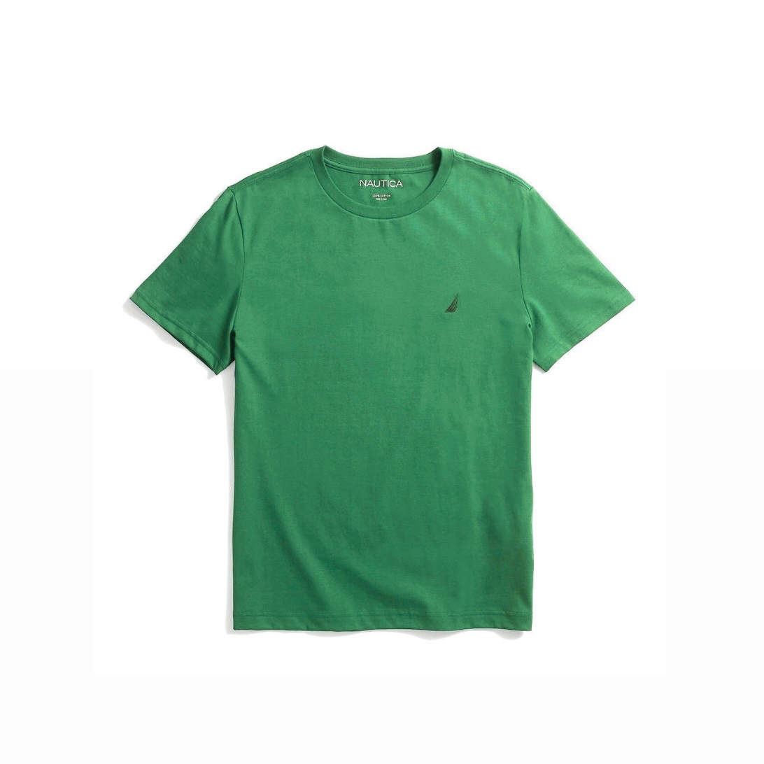 Nautica Solid Crew Neck T-Shirt Green Apple (23283717)