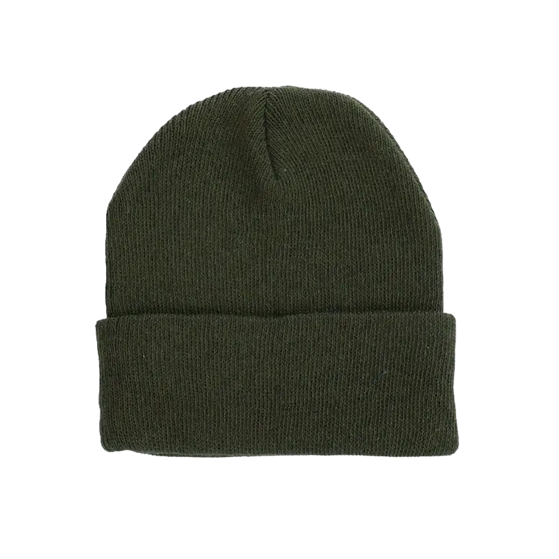 Knitted Beanie Hat Olive Green (Bea-701)