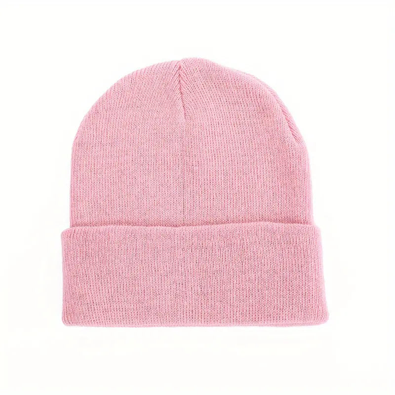 Knitted Beanie Hat Light Pink (Bea-703)