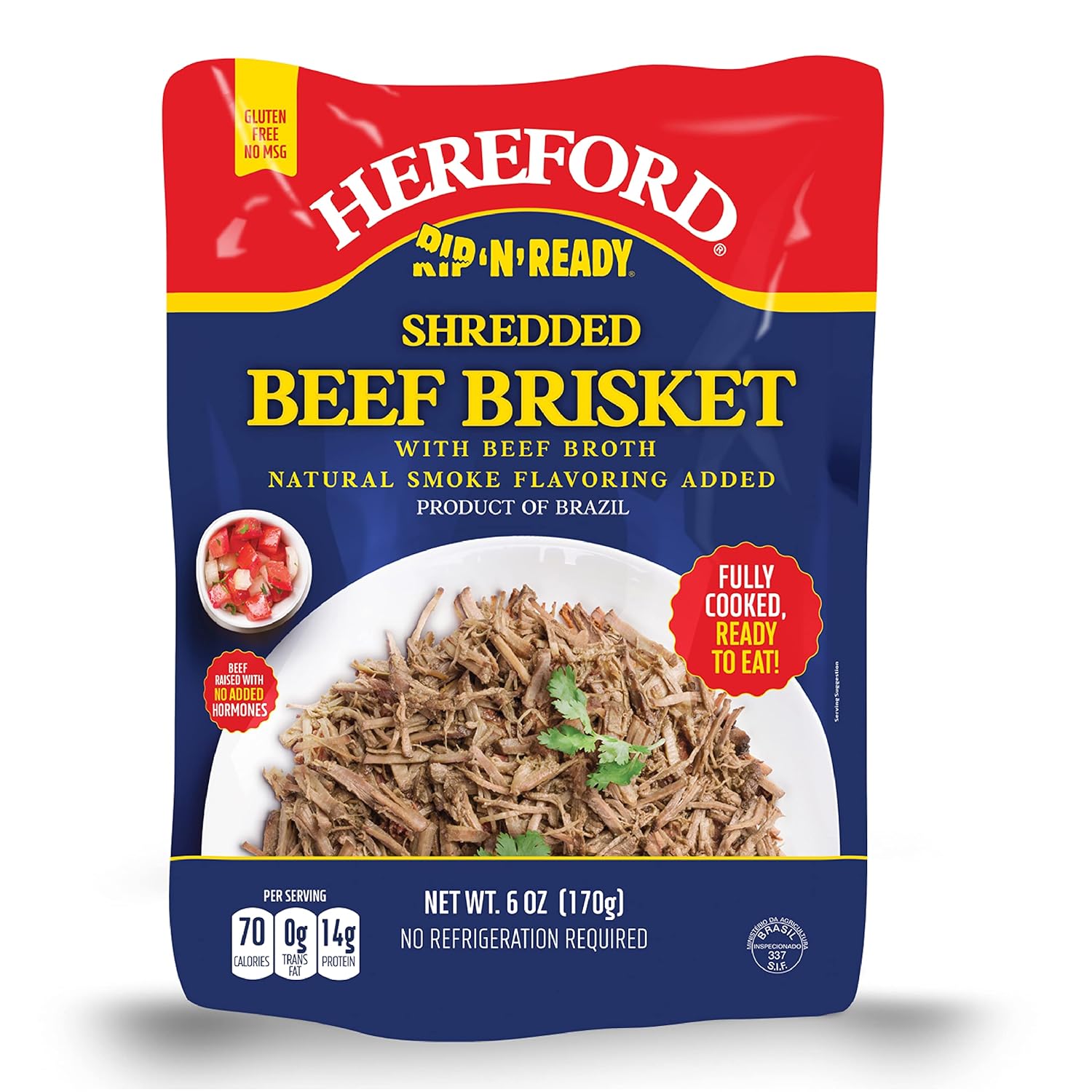 Hereford Shredded Beef Brisket 6oz (B09GG85JGD)
