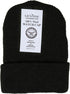 100% Wool Black Winter Beanie Hat