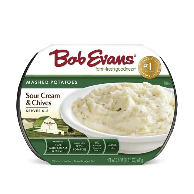 Bob Evans sour Cream and Chives Mashed Potatoes 24 oz (GBE00527)