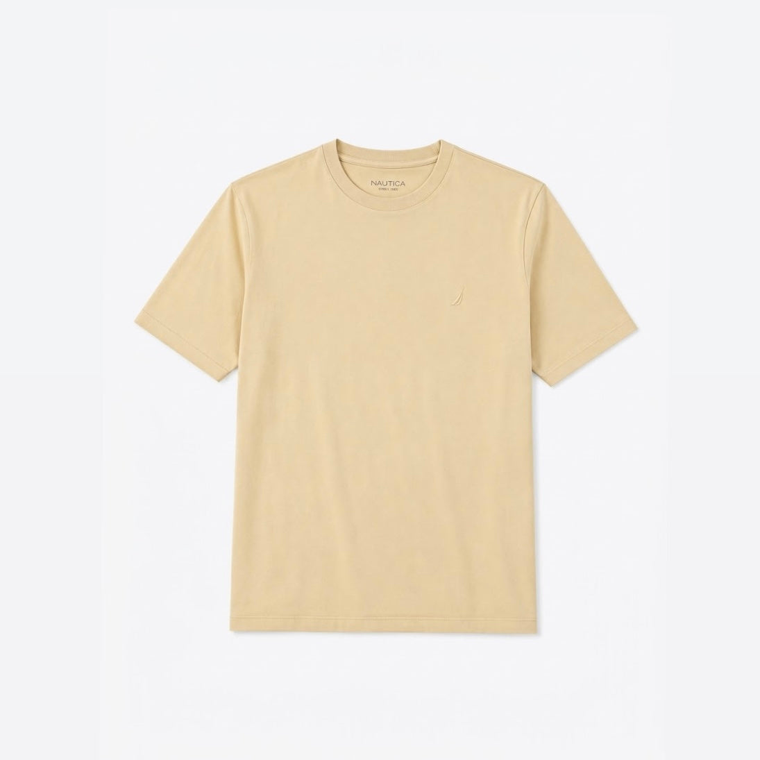 Nautica Solid Crew Neck T-Shirt Safari (232537077)
