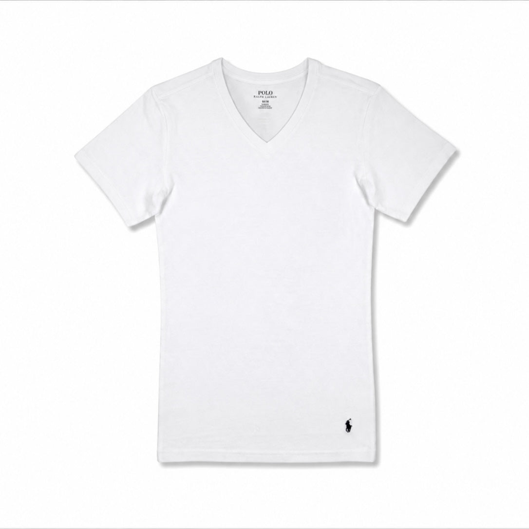 Polo Ralph Lauren Classic Soft Cotton Jersey V-Neck White 5.3oz (2415065)