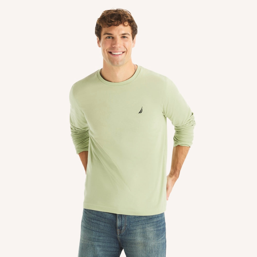 Nautica Solid Long Sleeve T-Shirt Bimini Green (232233440)