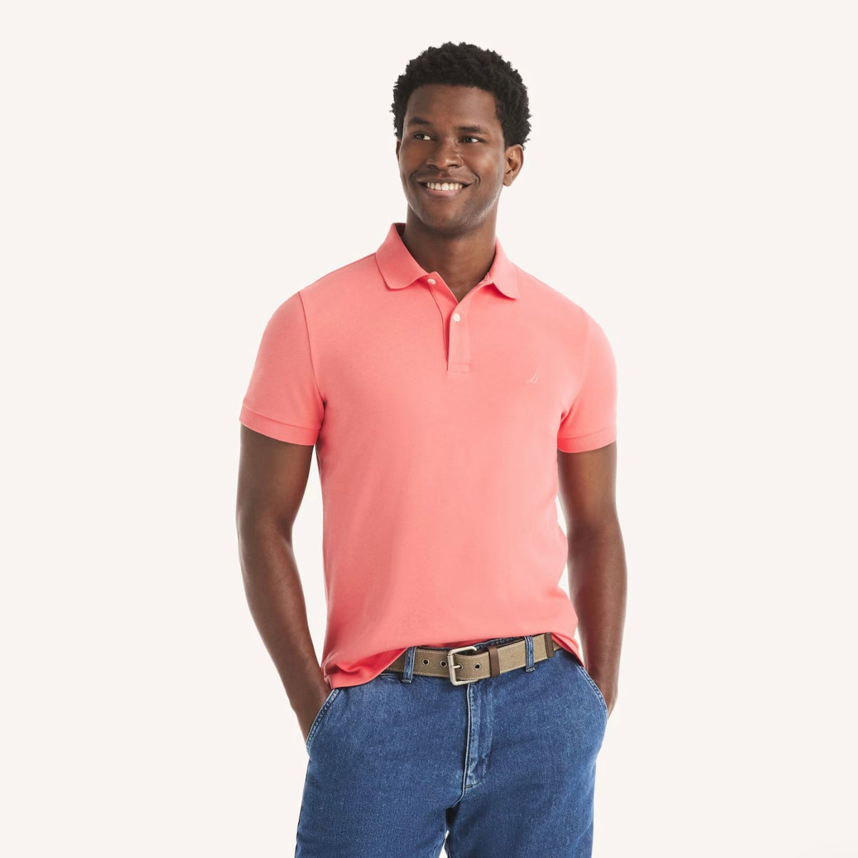 Nautica Slim-Fit Interlock Polo Shirt Dreamy Coral (232837032)
