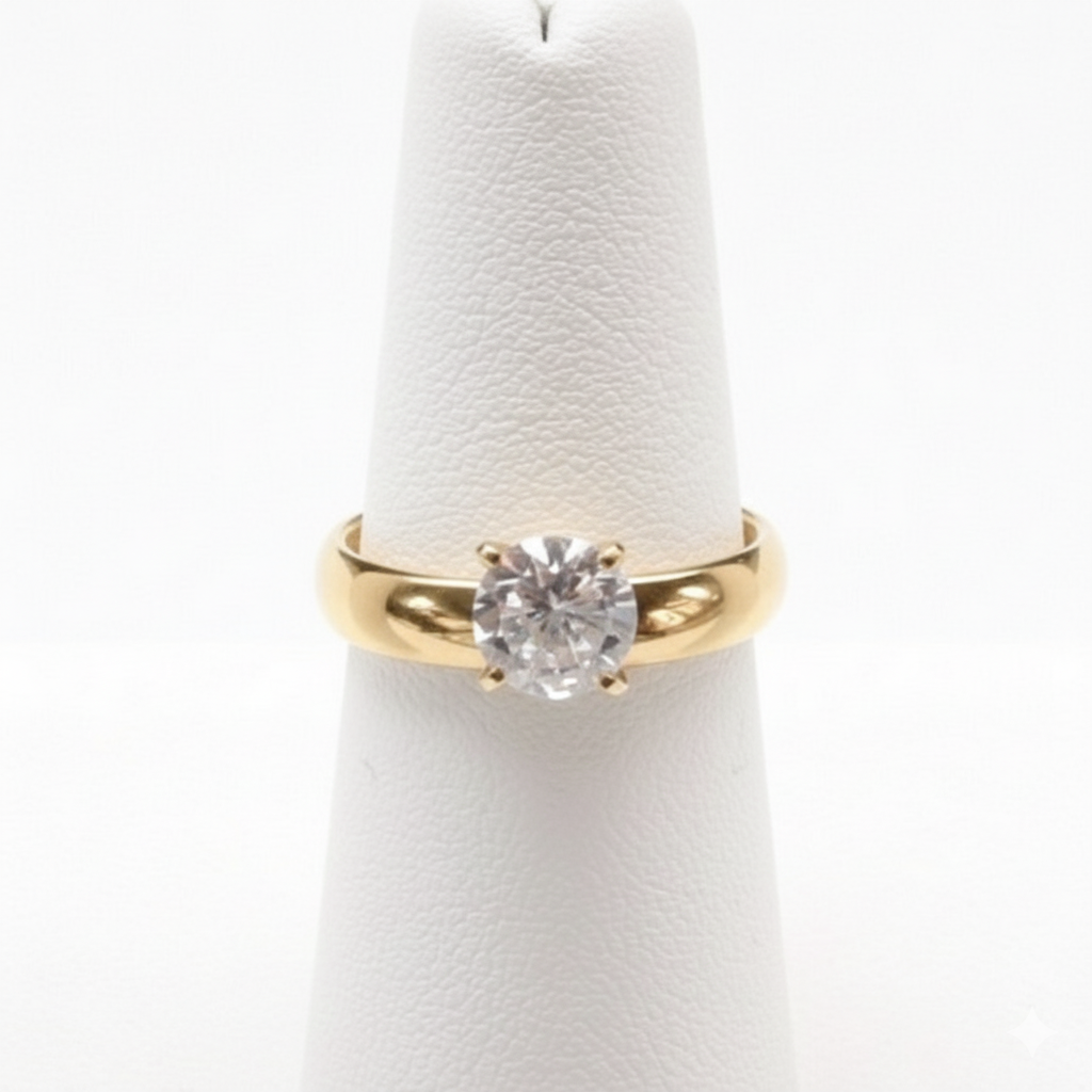 Gold Tone Engagement Ring Only (1011G)