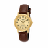 Casio Gold Tone Brown Leather Watch w/ Gold Dial (9701)