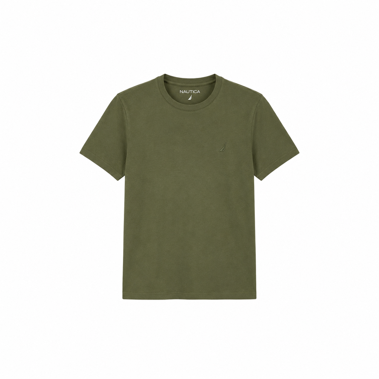 Nautica Crew Neck T-Shirt New Olive Green (232637211)