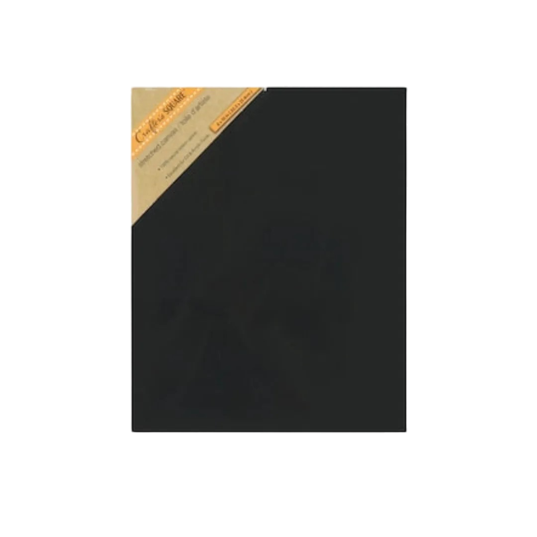 Crafter's Square Stretched Black Canvases, 8x10'in(337054)