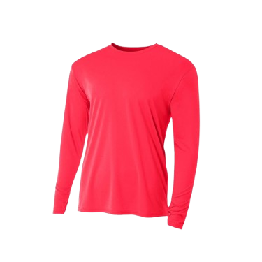 A4 Cooling Performance Long Sleeve Crew Neck Coral (N3165CO)