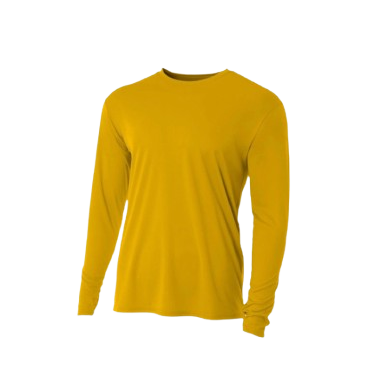 A4 Cooling Performance Long Sleeve Crew Neck Gold (N3165GO)