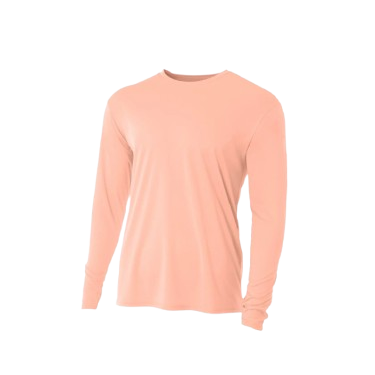 A4 Cooling Performance Long Sleeve Crew Neck Salmon Pink (N3165SA)