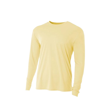 A4 Cooling Performance Long Sleeve Crew Neck Light Yellow(N3165LY)