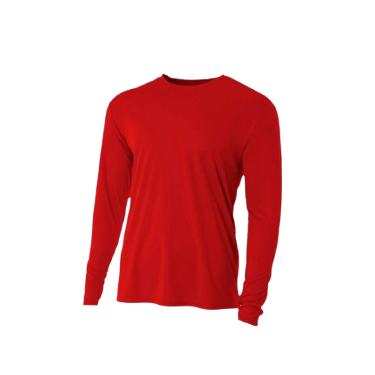 A4 Cooling Performance Long Sleeve Crew Neck Scarlet Red (N3165SC)