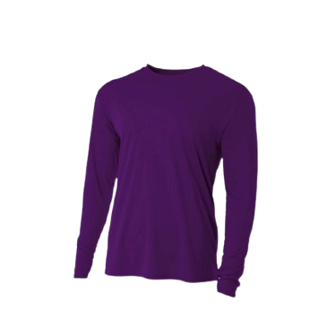 A4 Cooling Performance Long Sleeve Crew Neck Purple (N3165PU)