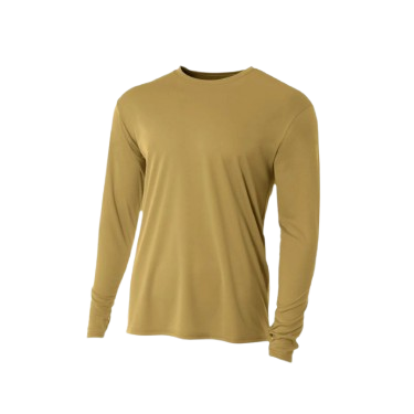 A4 Cooling Performance Long Sleeve Crew Neck Vegas Gold (N3165VG)