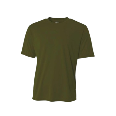 A4 Cooling Performance Short Sleeve Crew Neck Dark Olive (N3142DO)