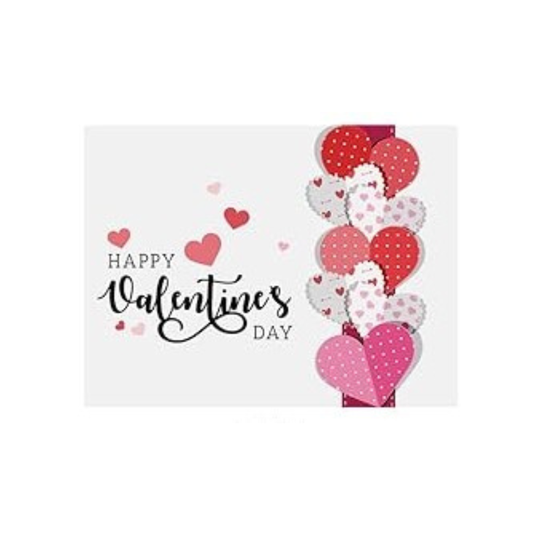 Happy Valentine's Day Greeting Card w/ Red Envelope (H3247)