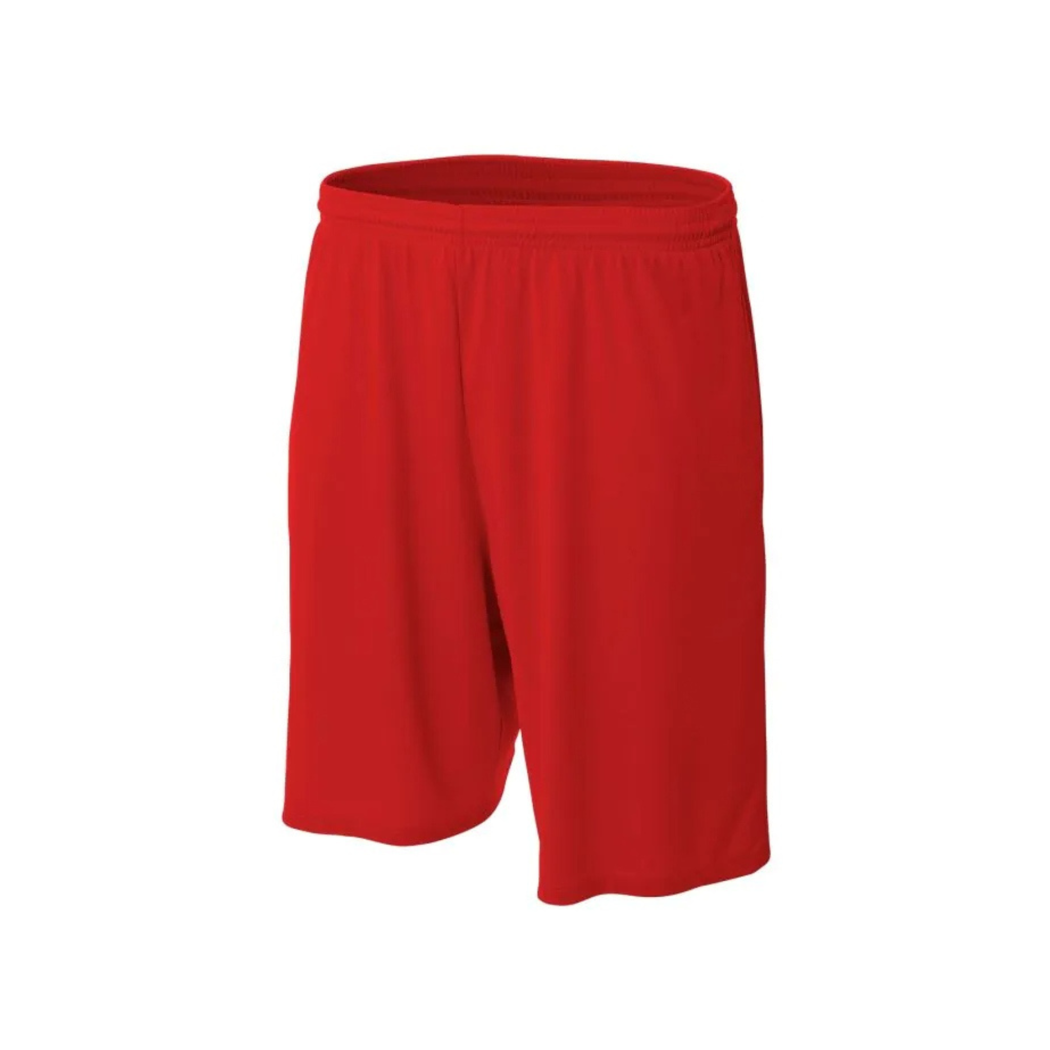 A4 Moisture Management 9In  Shorts W/Pockets ''Scarlet Red'' (N5338-12)