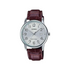 Casio Men's Leather Strap Watch w/Silver Dial (9700)