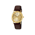 Casio Gold Tone Brown Leather Watch w/ Gold Dial (9701)