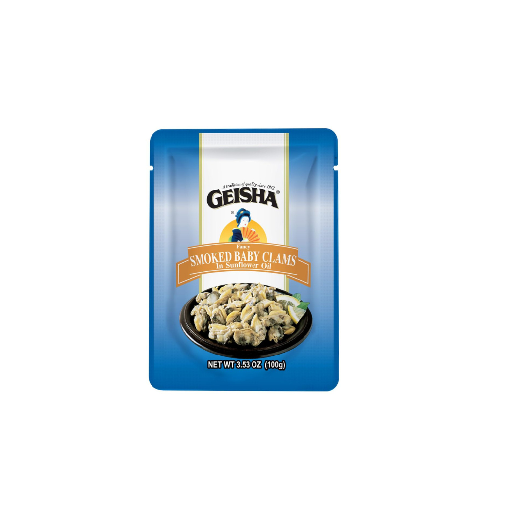 GEISHA Smoked Baby Clams / in sunflower oil 3.53oz (4808992)