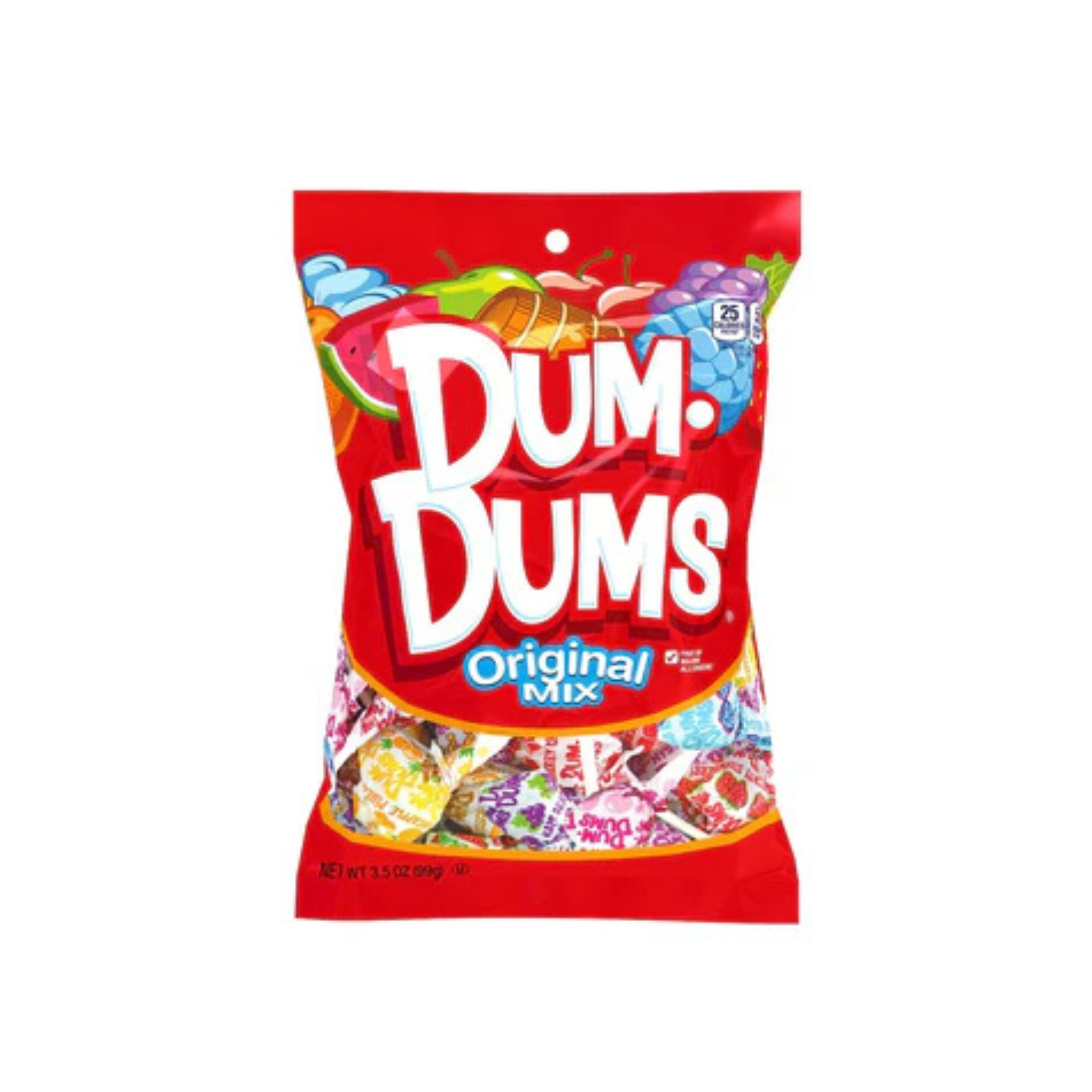 Dum Dums Original Mix Lollipops 3.5oz (291617)