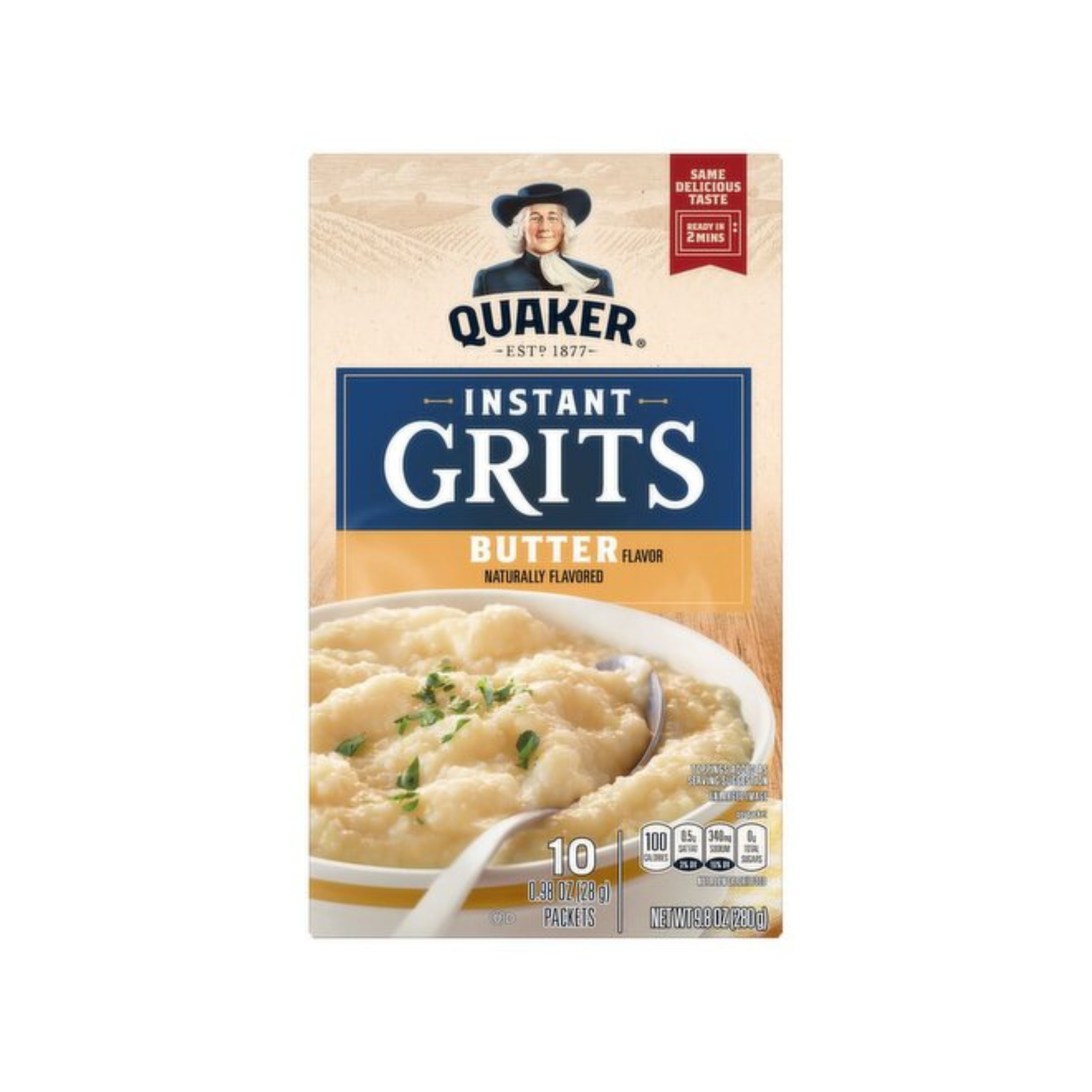 Quaker Butter Flavor Instant Grits, 9.8oz (Q7323)