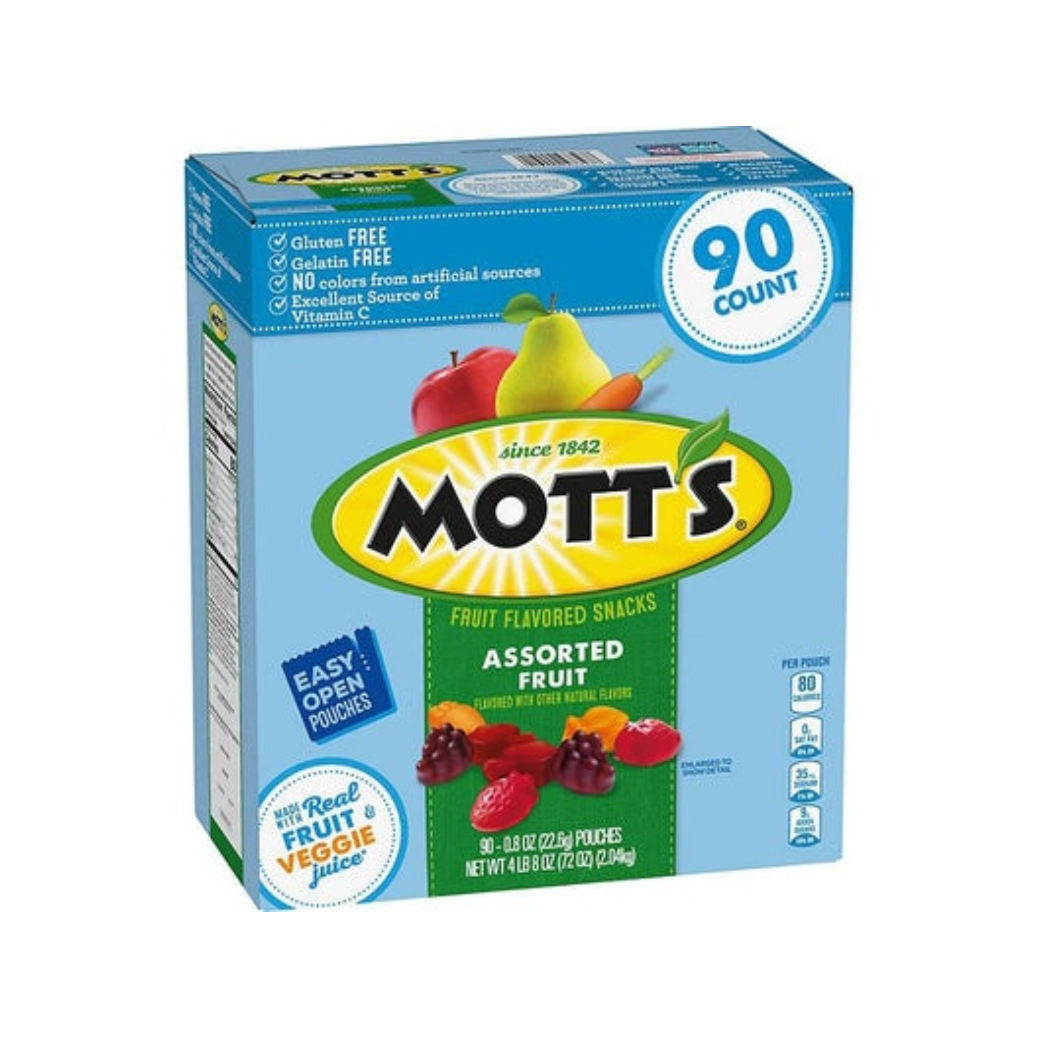 Mott's Assorted Fruit Flavored Snacks 90 pk 72oz (161688)